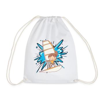 Windsurfen Windsurfing Windsurfer - Drawstring Bag - white - Front