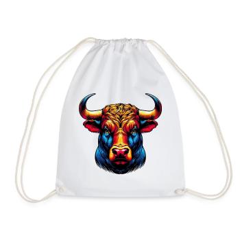 Taureau - Sac de sport léger - blanc - Devant