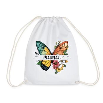 Maman papillon fleurs Meilleure maman Fête des mères - Sac de sport léger - blanc - Devant