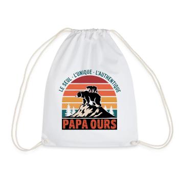 Papa Ours - Le Seul, L'unique, L'authentique - Sac de sport léger - blanc - Devant