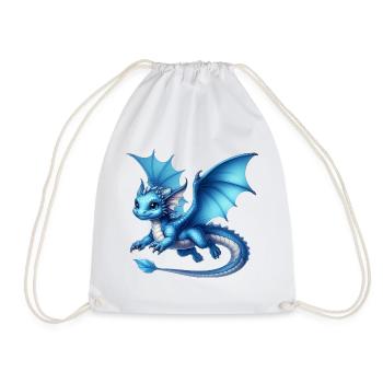 Dragon - Drawstring Bag - white - Front