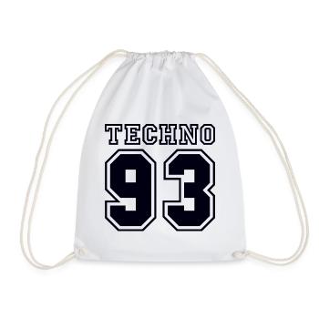 TECHNO 93 - Drawstring Bag - white - Front