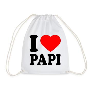 I love papi - Turnbeutel - Weiß - Vorne