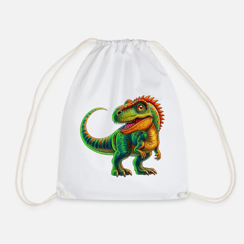 Dinosaurier - Turnbeutel - Weiß