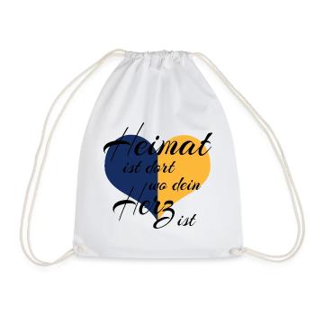 Heimat ist dort wo dein Herz ist - Drawstring Bag - white - Front