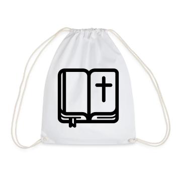 Bibel - Turnbeutel - Weiß - Vorne