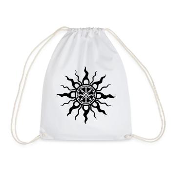 Sonne Tribal Ornament Design - Turnbeutel - Weiß - Vorne