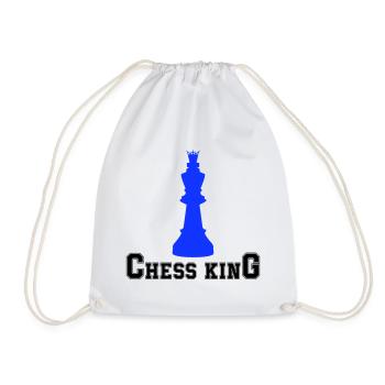 Chess King - Drawstring Bag - white - Front