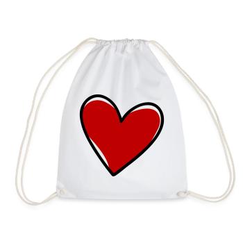 Hearts Love Symbol - Drawstring Bag - white - Front