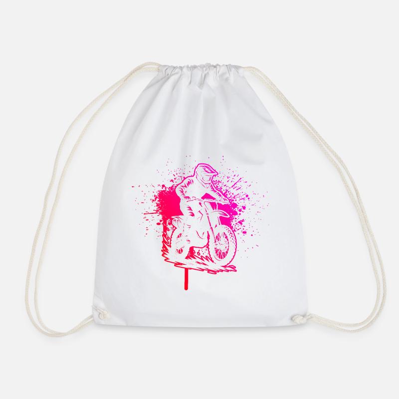 Pure motocross focus - Drawstring Bag - white