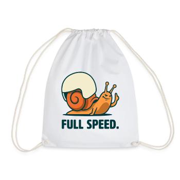Escargot à pleine vitesse - Sac de sport léger - blanc - Devant