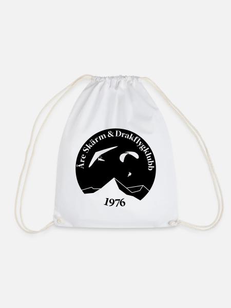 Åre Screen and Kite Flying Club Logo - Drawstring Bag - white