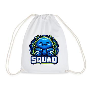 Blauer Monster Squad Logo - Turnbeutel - Weiß - Vorne