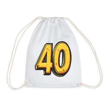 40 Nombre Coloré - Sac de sport léger - blanc - Devant