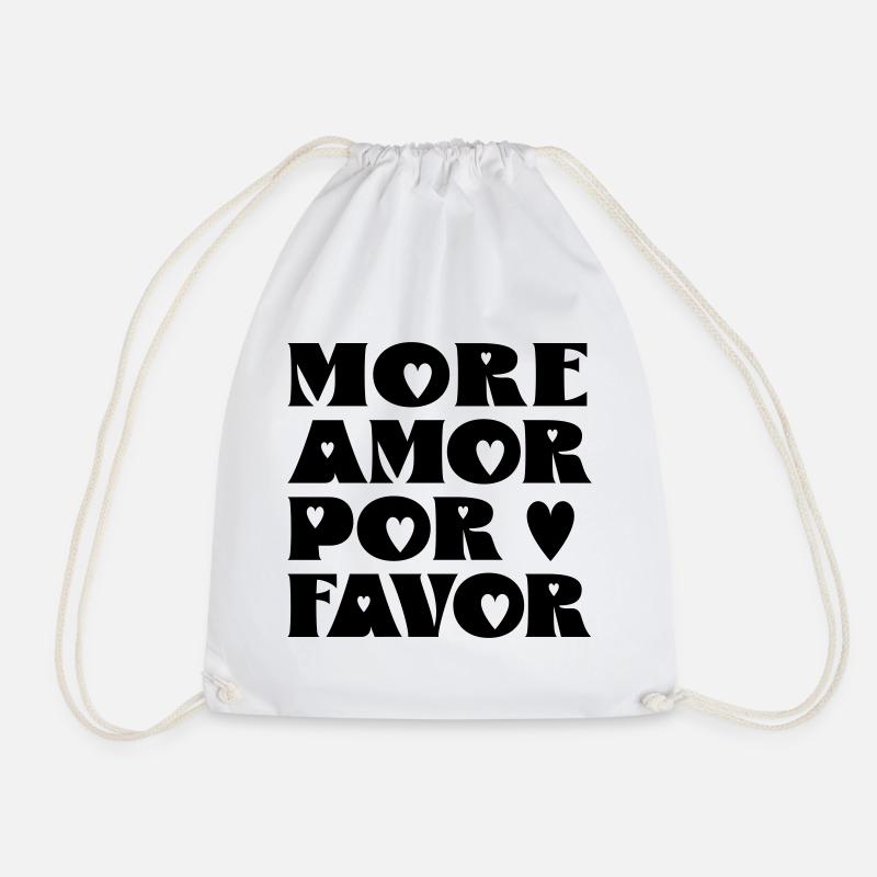 Plus d’amour s’il te plaît - Sac de sport léger - blanc