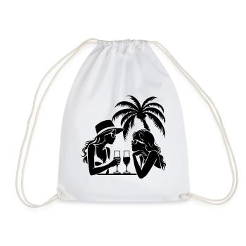 Palmiers de fête pour filles - Sac de sport léger - blanc - Devant