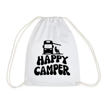 Campeur heureux - Sac de sport léger - blanc - Devant