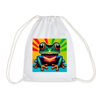 frog - Drawstring Bag - white - Front