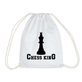 Chess King - Drawstring Bag - white - Front