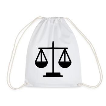 Avocat Droit Droit Avocat Balance Droit Judiciaire - Sac de sport léger - blanc - Devant