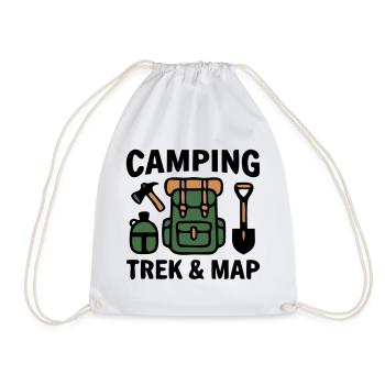 Backpack Trekking Hiking Camping Scout - Drawstring Bag - white - Front