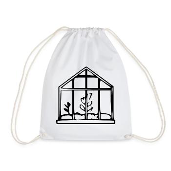 Greenhouse Garden Gardener Gift - Drawstring Bag - white - Front
