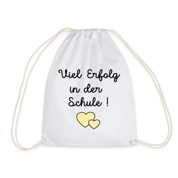 Erfolg Schule Herz - Turnbeutel - Weiß - Vorne