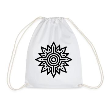 Aztec sun - Drawstring Bag - white - Front