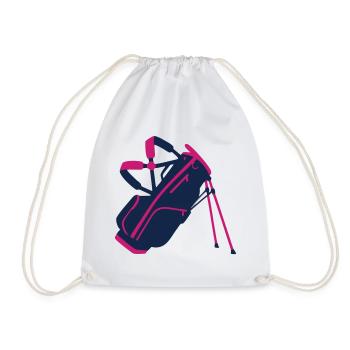 Golf Bag Equipment Icon - Drawstring Bag - white - Front