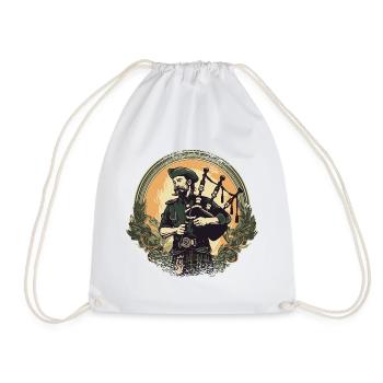 Son de cornemuse écossaise - Sac de sport léger - blanc - Devant