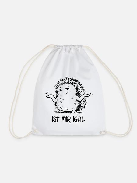 Igel egal - Ist mir igal - Turnbeutel - Weiß
