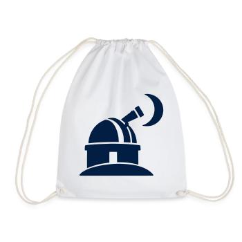 Sternwarte Observatorium Logo - Turnbeutel - Weiß - Vorne