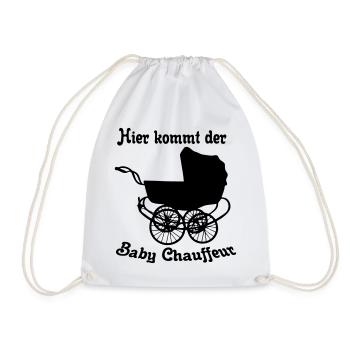 Baby Chauffeur Kind Familie Eltern lustig Geschenk - Turnbeutel - Weiß - Vorne
