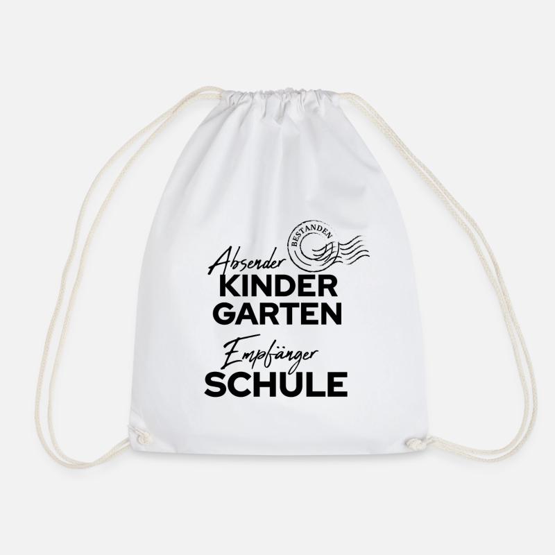 absender kindergarten empfänger schule 1 klasse - Turnbeutel - Weiß