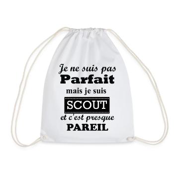 Je ne suis pas parfait mais je suis scout - Sac de sport léger - blanc - Devant
