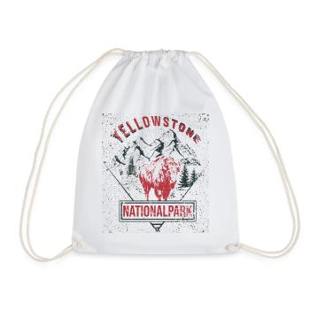 Yellowstone National Park USA - Drawstring Bag - white - Front