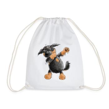 Hovawart Dab Dance Comic I Dabbender Hund - Sac de sport léger - blanc - Devant