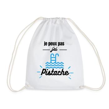 je peux pas j'ai pistache (piscine) - Sac de sport léger - blanc - Devant