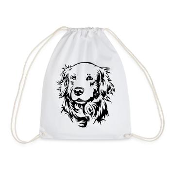 Tête de golden retriever - Sac de sport léger - blanc - Devant