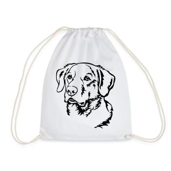 Tête de labrador - Sac de sport léger - blanc - Devant