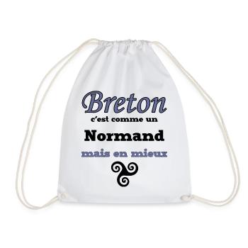 Breton - Normand mais en mieux - Sac de sport léger - blanc - Devant