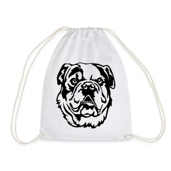 Tête de bouledogue continental - Sac de sport léger - blanc - Devant