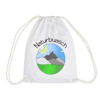 Naturbuasch - Naturjunge, Austria Dialect - Drawstring Bag - white - Front