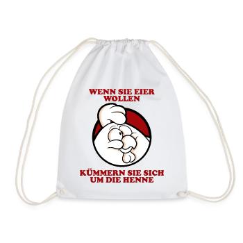 Kümmern Sie sich um die Henne 2 - Turnbeutel - Weiß - Vorne