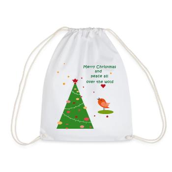 Joyeux Noël Paix - Sac de sport léger - blanc - Devant