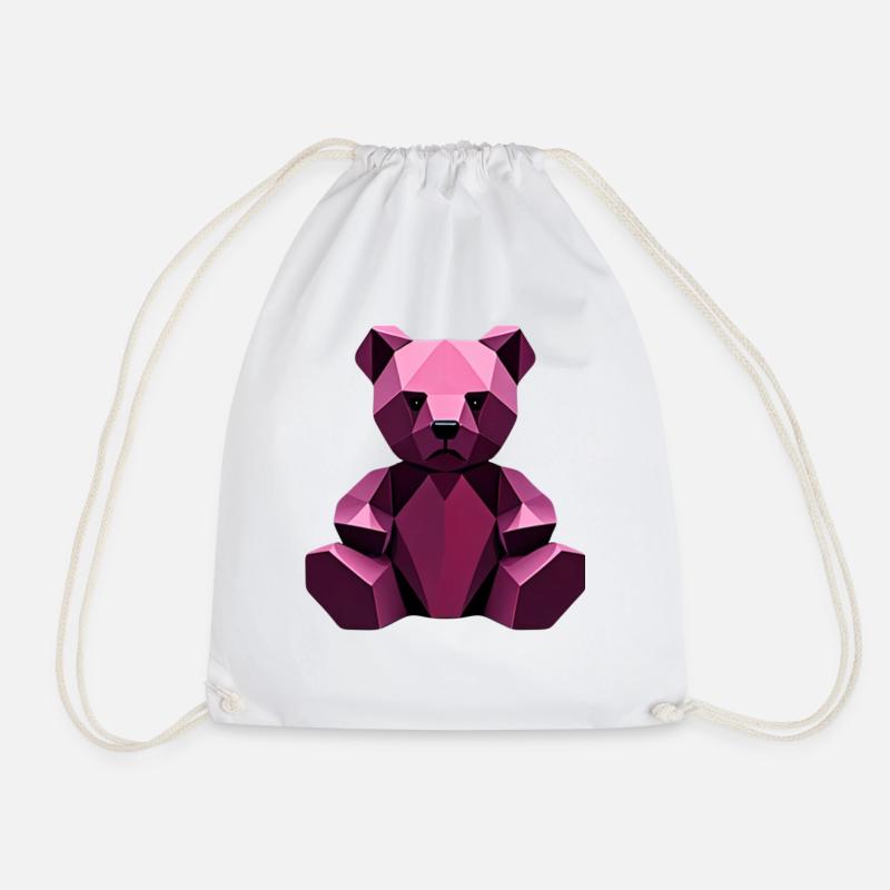 Teddy Bear Polygon - Turnbeutel - Weiß
