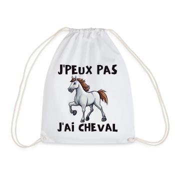 cheval, cavalier, passionné de chevaux - Sac de sport léger - blanc - Devant