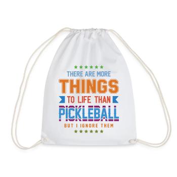 Pickleball - Drawstring Bag - white - Front