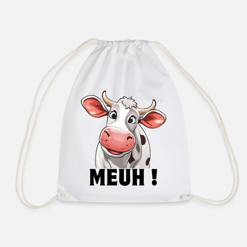 vache, vache laitière, éleveur de vaches - Sac de sport léger - blanc