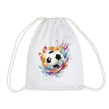 Football Splash Football Fan Merchandise Gift - Drawstring Bag - white - Front